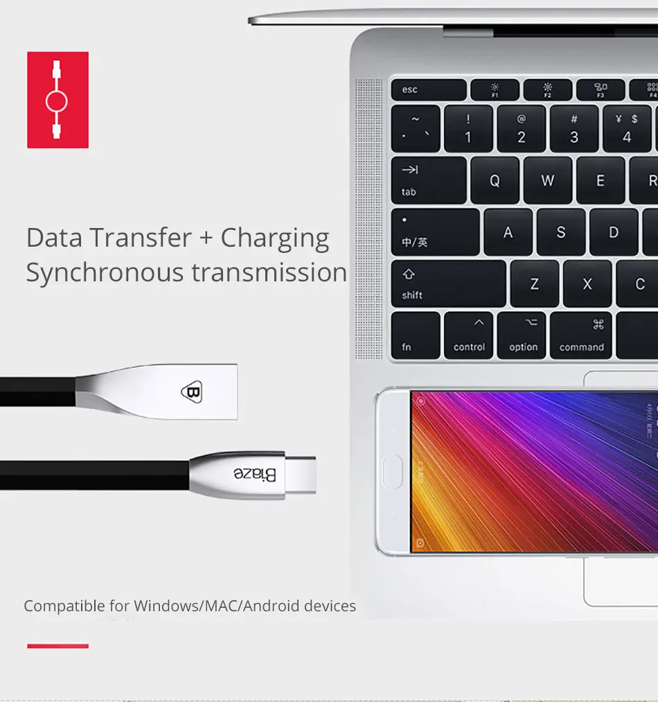 Biaze 1,2 M 2.4A usb type C кабель для USB-C мобильного телефона быстрое устройство для зарядки кабель для huawei P20 samsung Galaxy S9 S8 Plus