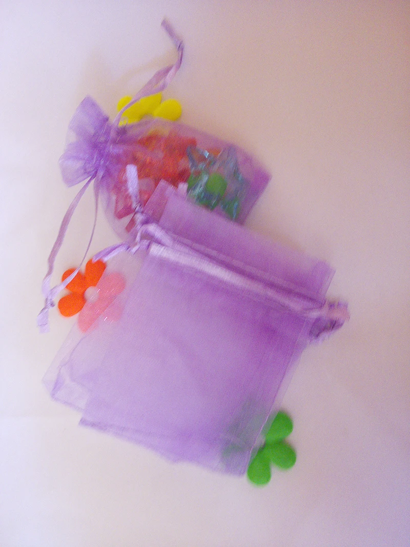 13x18cm 1000pcs/lot Christmas Organza Bags Light Purple Drawstring Bag Pouch For Food/jewelry/candy Gift Bag Small Packaging Bag