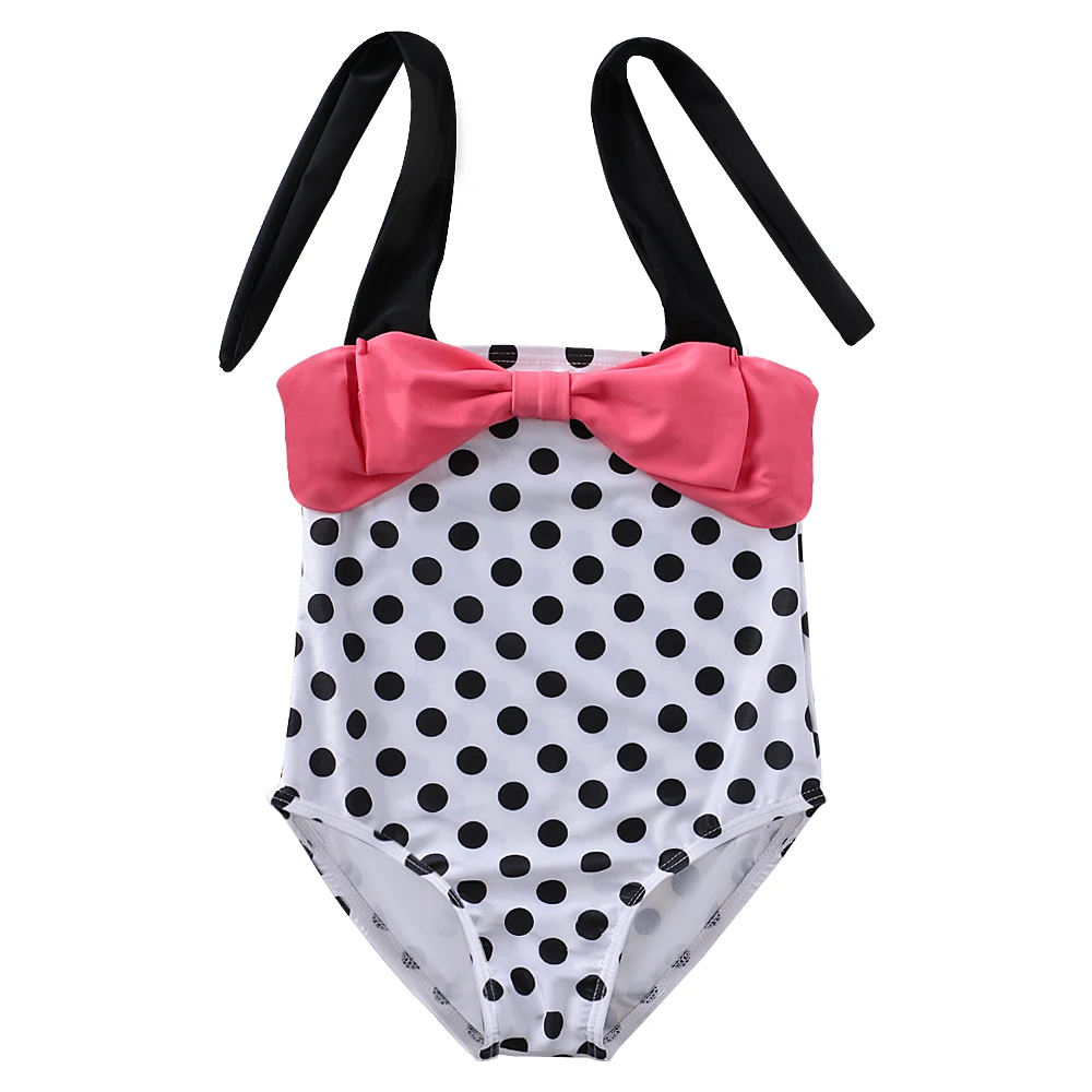 2017 цельнокроеный милый купальный костюм для маленьких девочек купальники белый