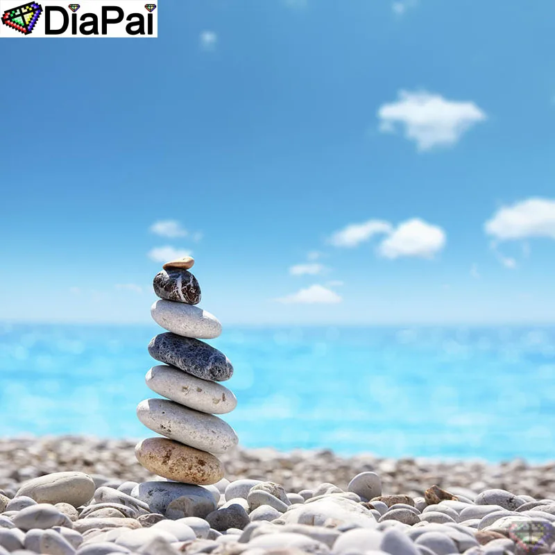 

DiaPai Diamond Painting 5D DIY 100% Full Square/Round Drill "Stone landscape" Diamond Embroidery Cross Stitch 3D Decor A24437