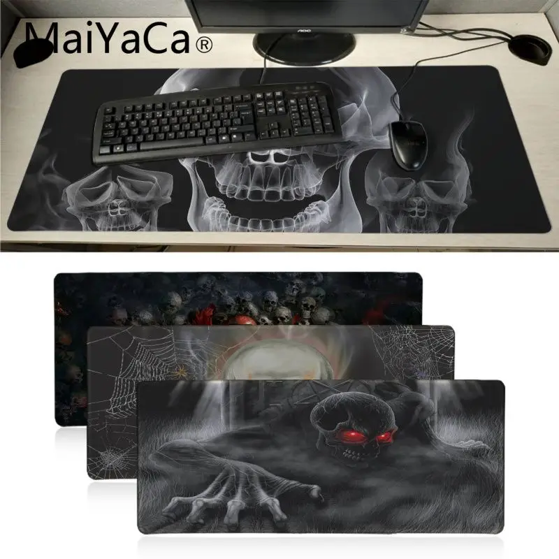 Винтажный стильный игровой коврик для мыши MaiYaCa с черепом из натурального