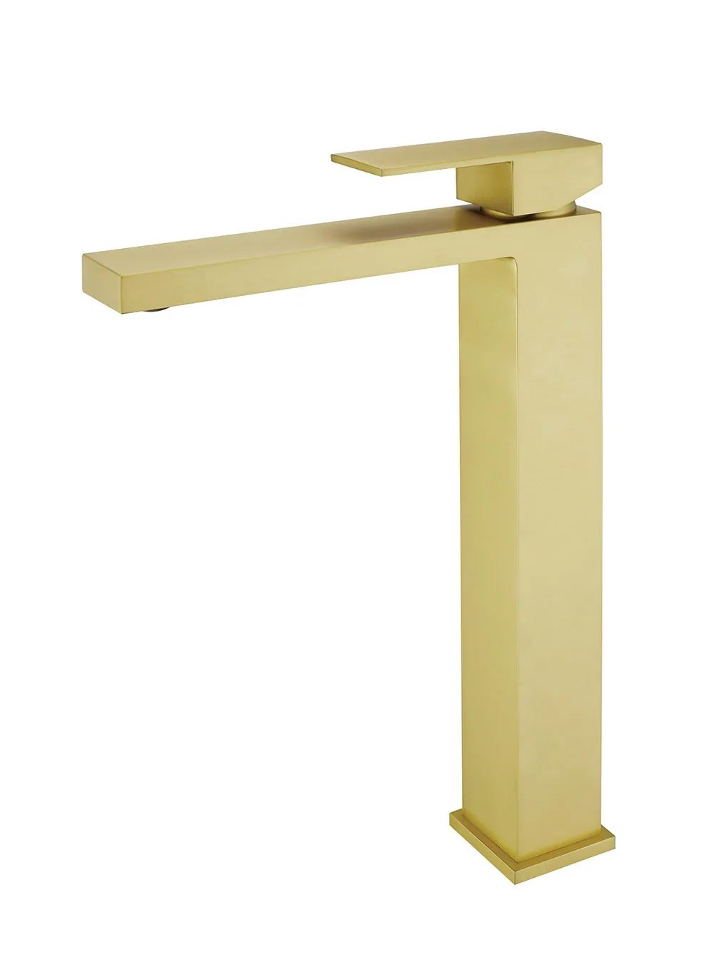 brushed gold Латунный Смеситель для ванной комнаты, матовый, розовое золото, квадратный кран, смеситель для холодной и горячей воды, на бортике, хром/черный/шар/коричневый - Цвет: brushed gold