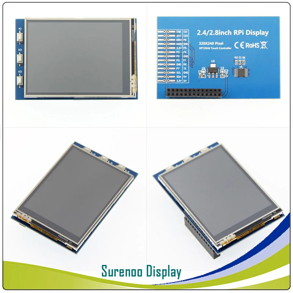 ЖК экран для Raspberry Pi GPIO 2 4/2 8 дюйма 320*240|ЖК-модули| |