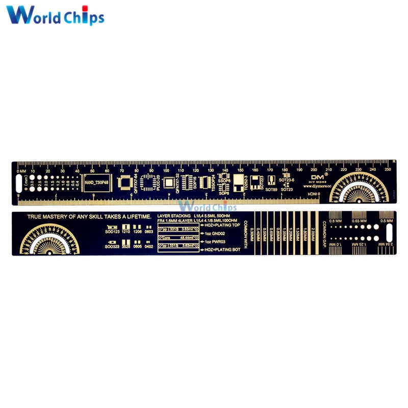Линейка PCB 25 см для электронных инженеров измерительный инструмент контрольная