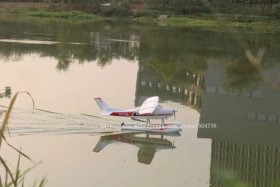PNP RC самолет Cessna 182 1500 мм размах крыльев обновленная версия PNP с поплавками взлет на воде или снегу