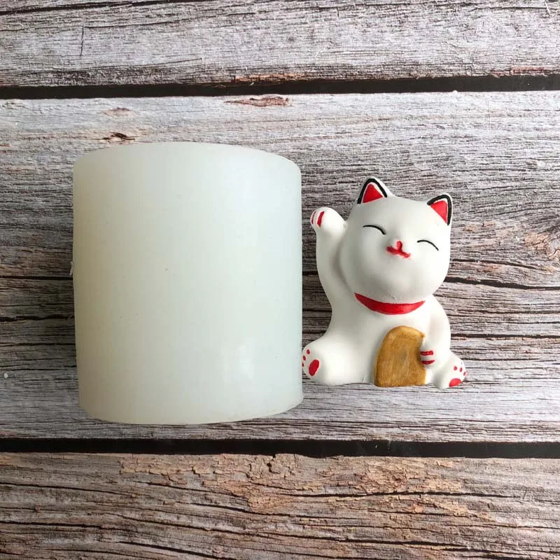 Lucky cat силиконовая форма для помадки торта мягкая глина моделирующий инструмент