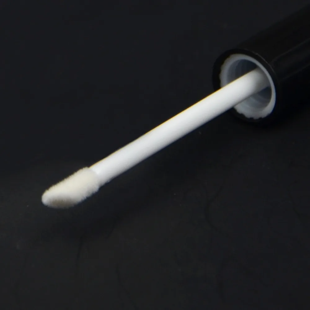 100 шт. 10 мл прозрачные Цвет губ Бальзам в бутылке с черной крышкой пластиковый