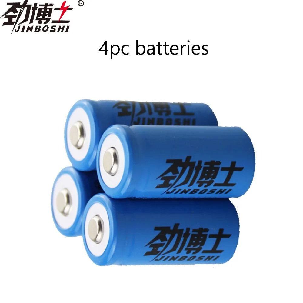 4 шт./лот JINBOSHI 16340 3 7 v Li ion батарея 400mah перезаряжаемая литий ионная CR123A CR 123 для