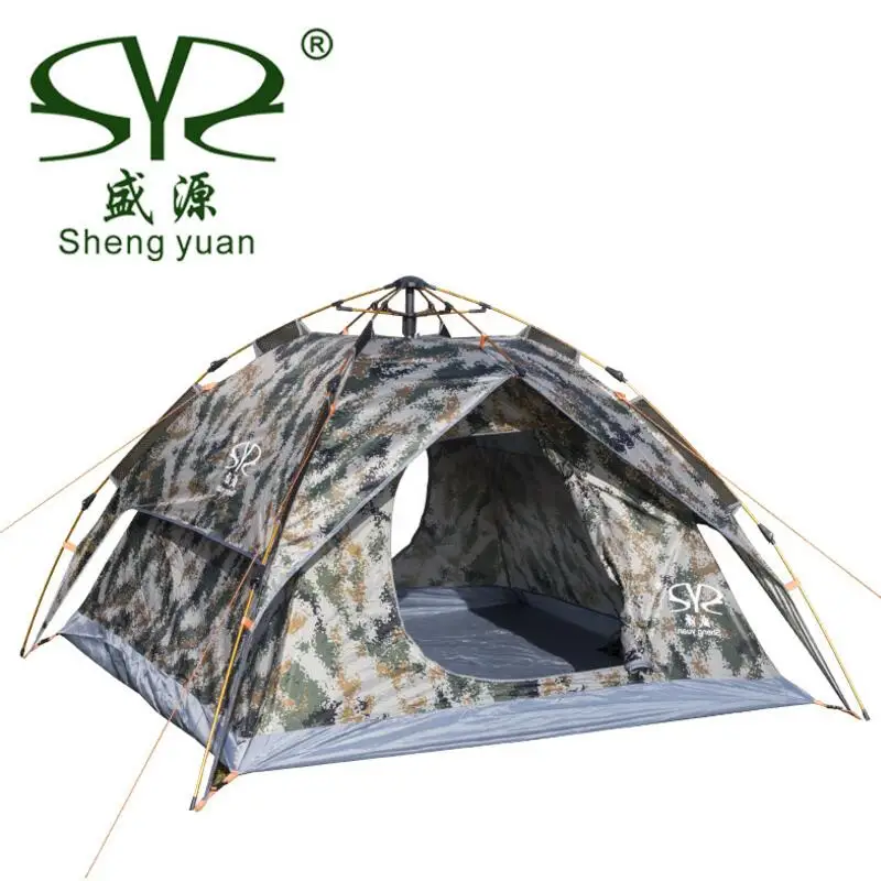 Камуфляжные автоматические палатки для 4 человек двухслойные водонепроницаемые
