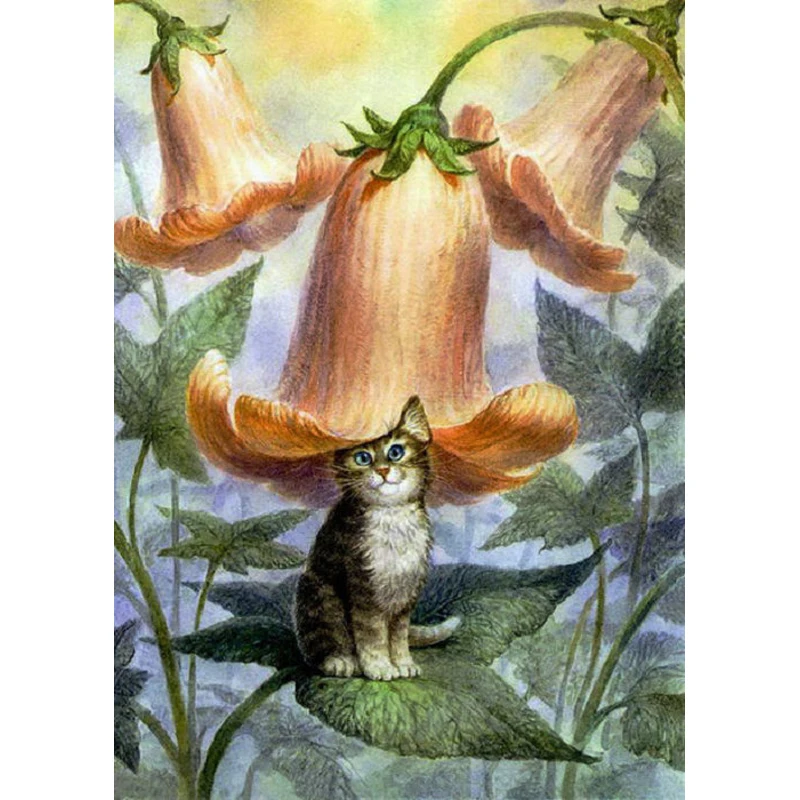 

YIKEE Picture Diamond Embroidery Cat 5d diy Full Square Diamond Painting Rhinestone Mosaic Painting Home Decor y511