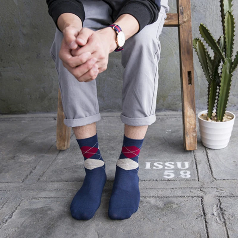 Модные брендовые Повседневные носки новинка мужские хлопчатобумажные забавные