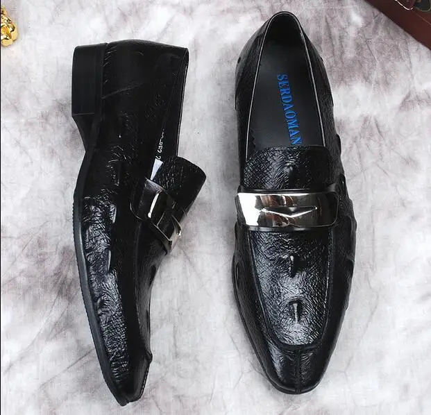 Итальянская мужская кожаная обувь в британском стиле Мужская деловая модельная