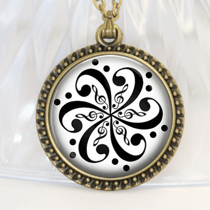 Бесплатная доставка подвеска ручной работы в виде скрипичного ключа и баса кулон