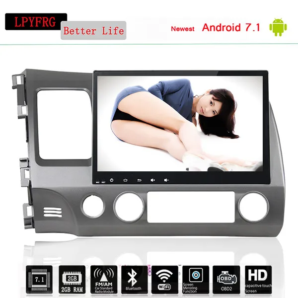 10 2 &quotВосьмиядерный android 0 Автомобильный GPS для Honda Civic 2006 2011 Радио плеер din Navi 4 Гб Ram