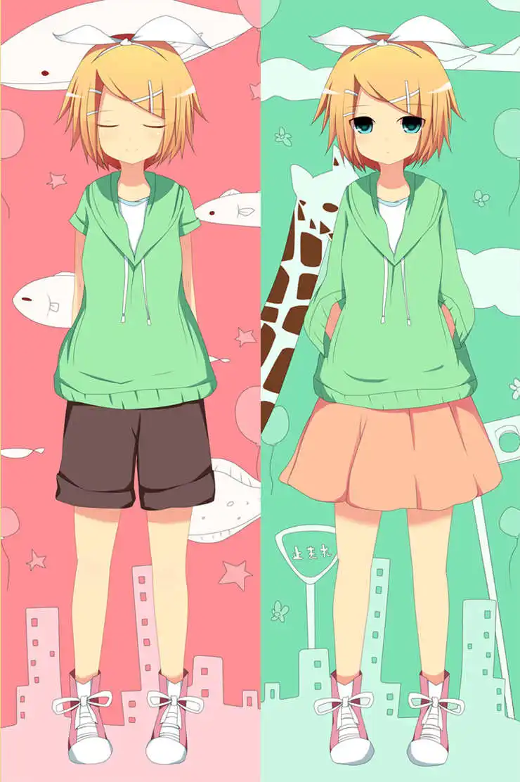 Обновление Криптон популярная музыка девушка Мику серия аниме персонажи VOCALOID IA& kagamine rin len наволочка для тела