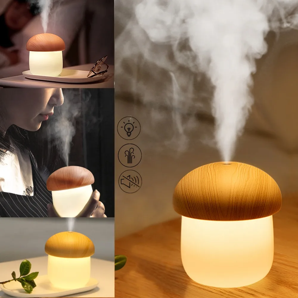 Портативный гриб usb увлажнитель и очиститель масла туман воздуха ночной