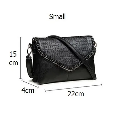 Small Black NIGEDU, повседневная сумка через плечо, женские сумки-мессенджеры, черные женские Сумки из искусственной кожи на плечо, женские сумки-клатчи на цепочке - Цвет: Small Black