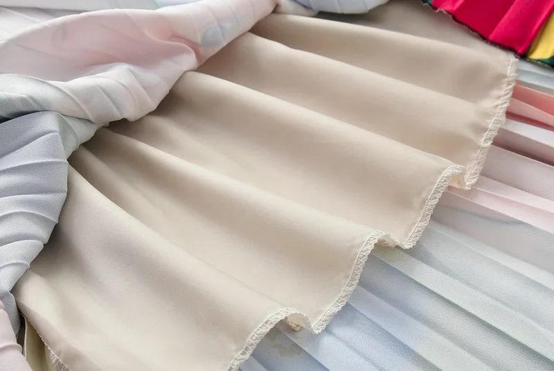 Женская винтажная плиссированная юбка элегантная длинная Плиссированная с