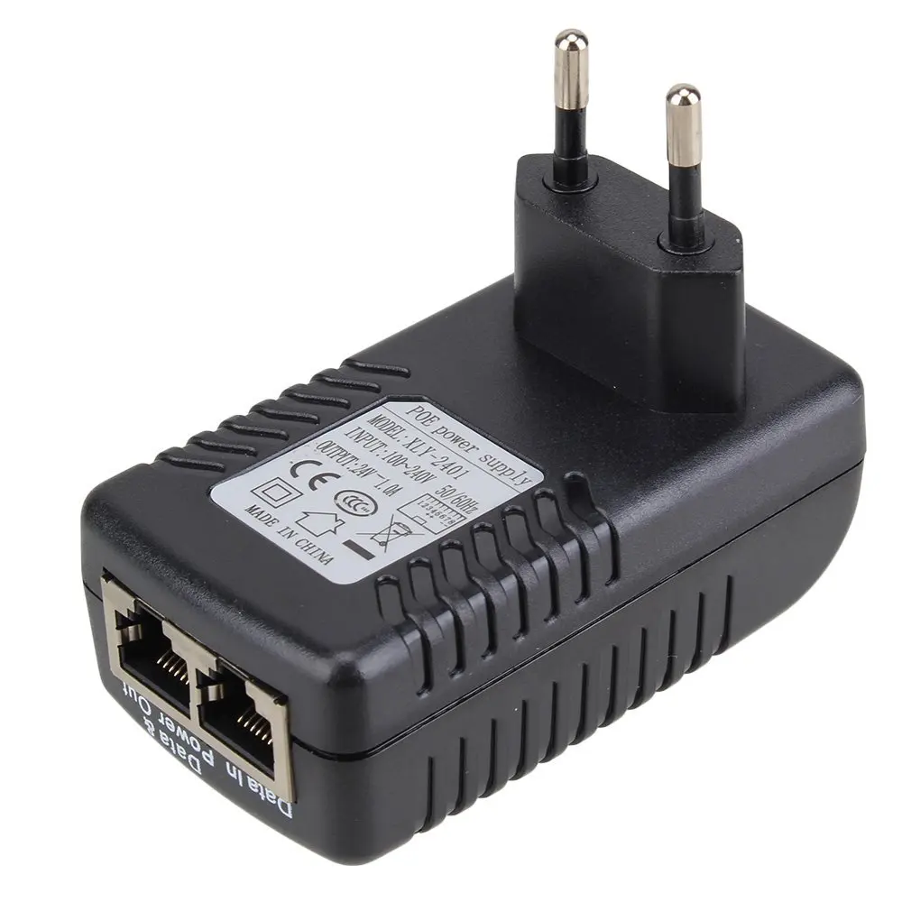 ESCAM DC24V 1A 24 Вт POE инжектор для видеонаблюдения IP камера POE Инжектор POE коммутатор Ethernet адаптер EU/US/UK/AU стандартный опционально