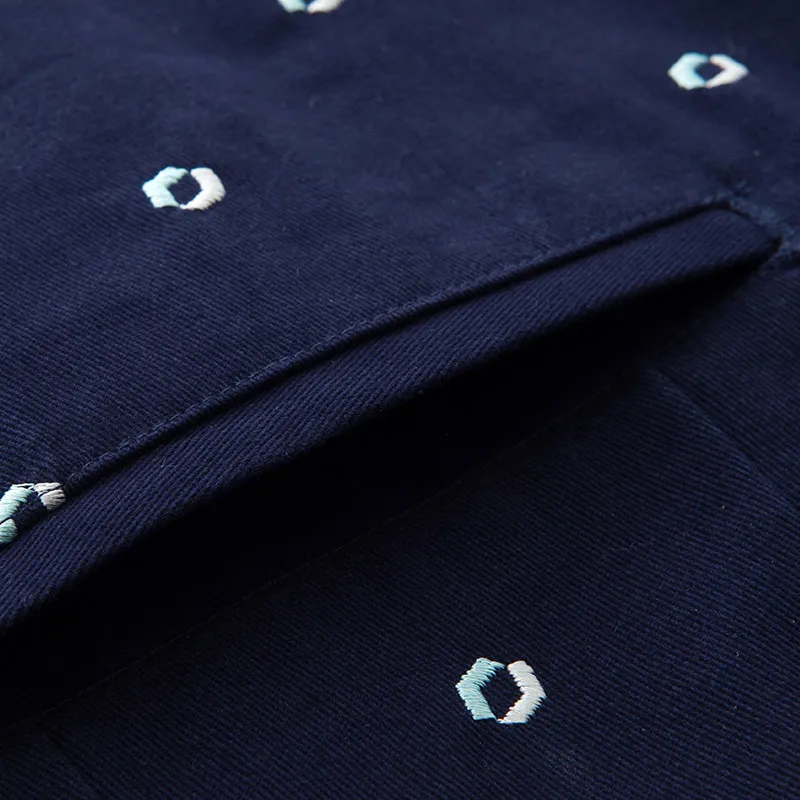 Бренд мужской одежды мужчины шорты 2017 летняя мода повседневная Вышивка 100% Хлопок