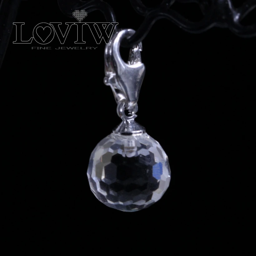 Модный Европейский Серебряный кулон в виде хрустального шара подвеска для