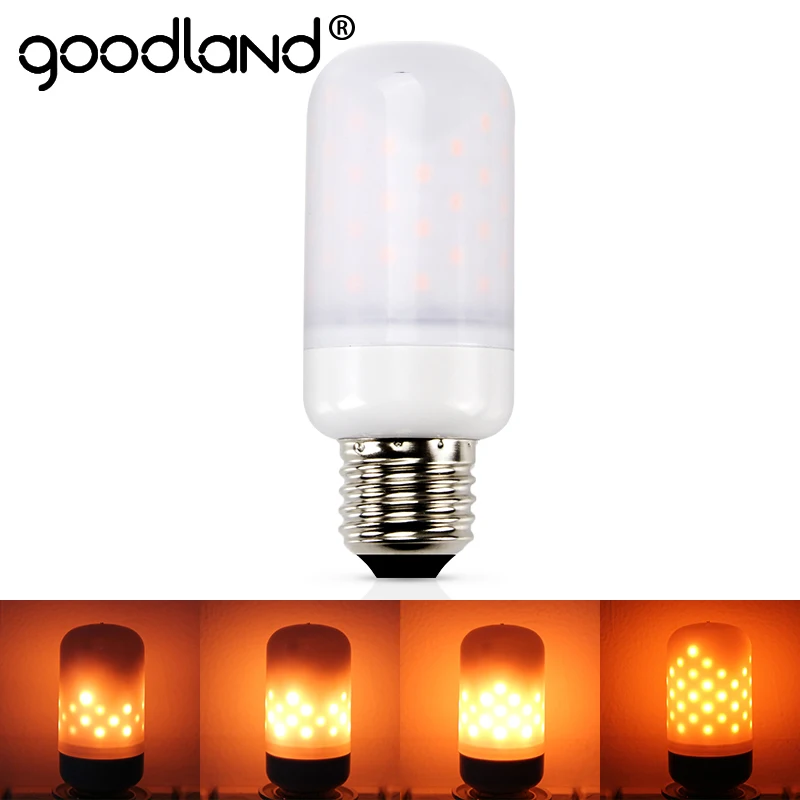 Goodland светодиодные лампы с пламенем E27 E26 E14 110 В 220 в мерцающий светильник с эффектом пламени 5 Вт винтажная декоративная лампа