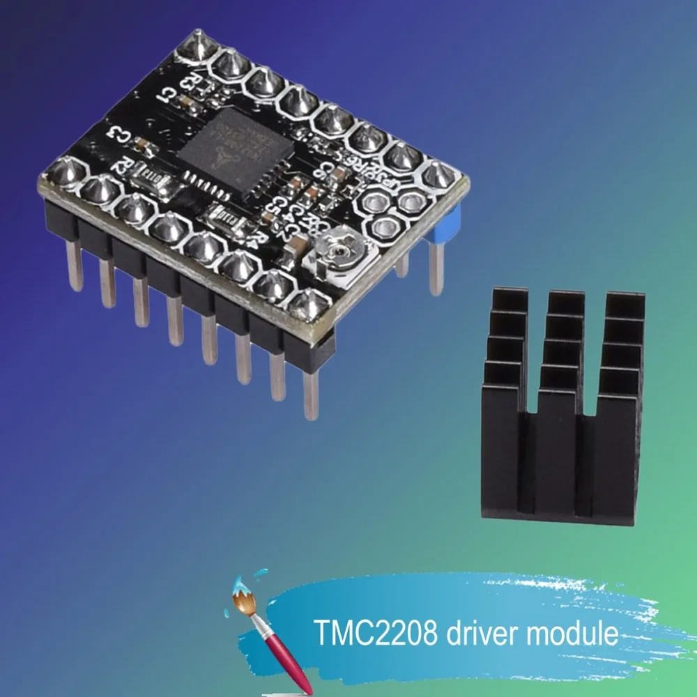 TMC2208 шаговый двигатель бесшумный драйвер StepStick бесшумный отличный Ramps 1,4 1,5 1,6 Reprap плата аксессуары для 3D принтера