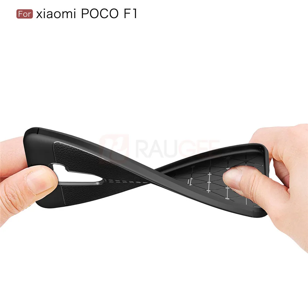 Чехол pocophone f1 для Xiaomi pocophone f1 чехол силиконовый бампер мягкий кожаный из ТПУ текстура задняя крышка для poco f1 чехол для poco f 1
