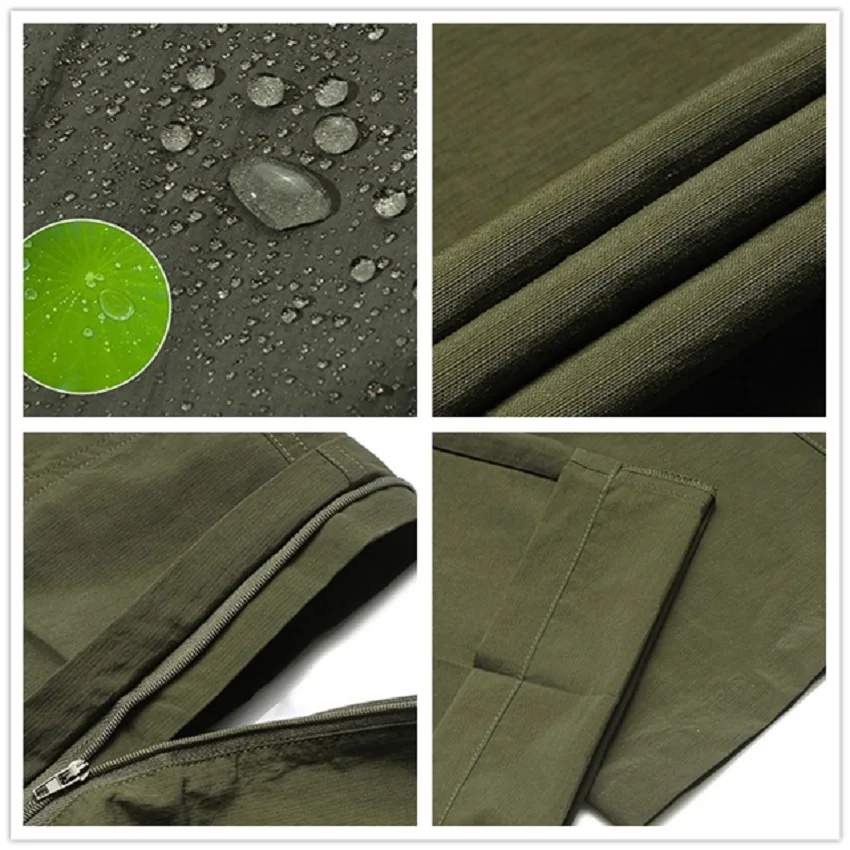 Мужские летние быстросохнущие дышащие штаны уличные водонепроницаемые съемные