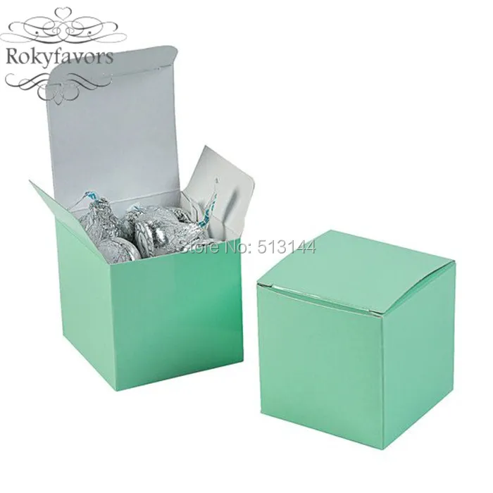 Бесплатная доставка 12 шт. 2 &quotмятно зеленые коробки для конфет свадебные товары