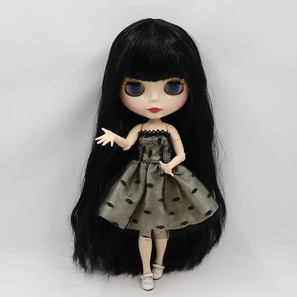 Кукла blyth No.BL117 с белой кожей длинные прямые черные волосы и разные тела для