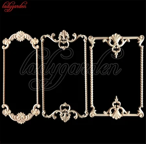 Резьба по дереву угловая наклейка деревянная аппликация, рама дверь стены наклейка с резьбой по дереву деревянные фигурки мебель для украшения дома аппликации