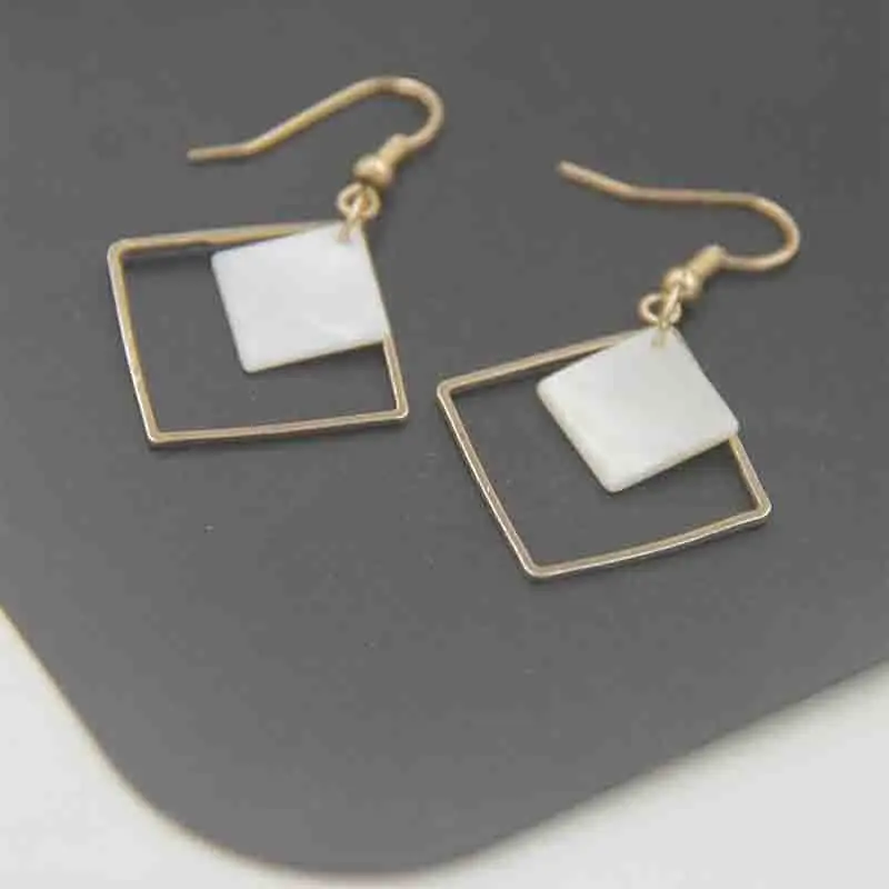 New European and American geometric elements popular earrings triangle synthetic temperament long ladies fash | Украшения и