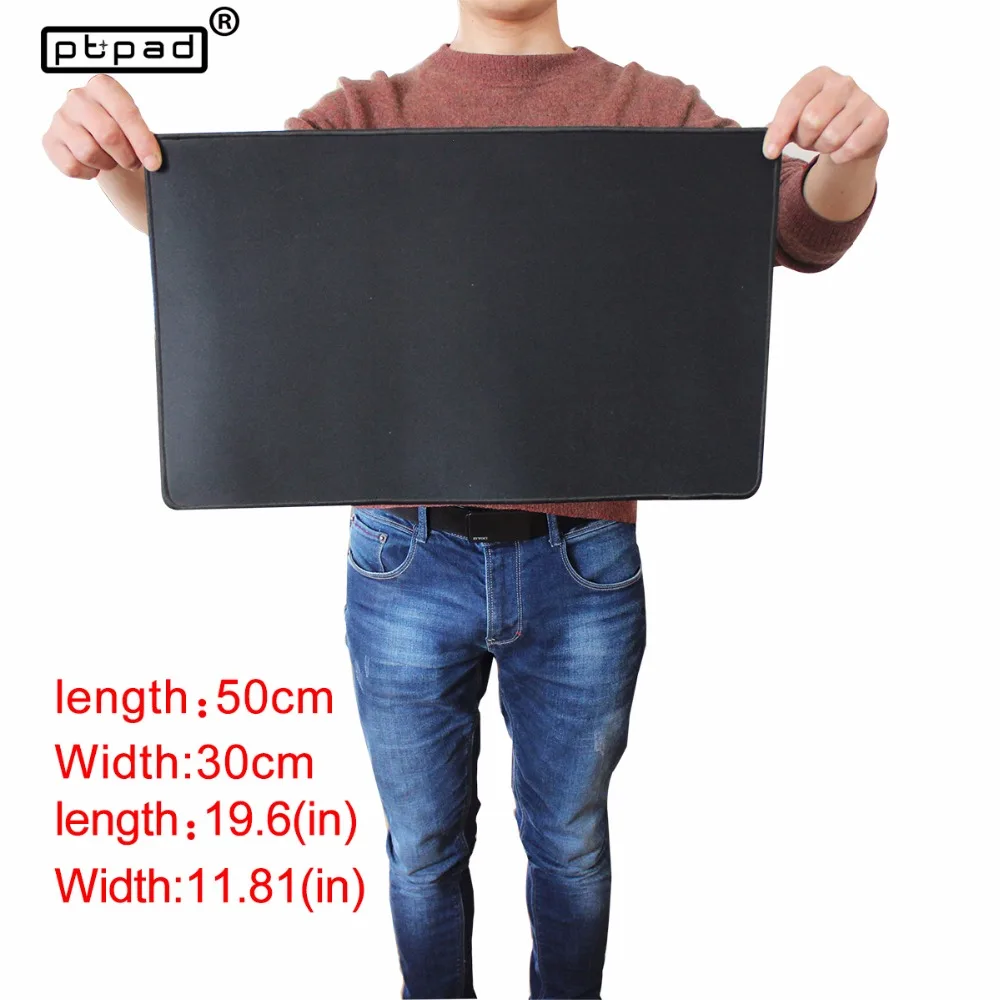 Pbpad 500*300 мм среднего размера игровой коврик для мыши черный с закругленными