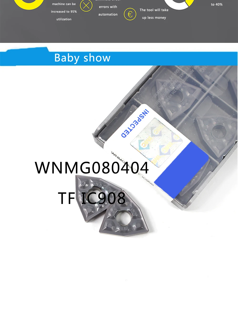10 шт. WNMG080404 TF IC908 внешние токарные инструменты твердосплавные вставки токарный резак токарный инструмент токарный поворотный вкладыш