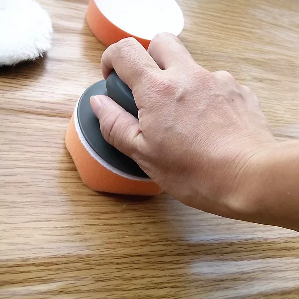 75mm Portable manual Foam Polishing Kit For Car Wax with wool pad hand grip backing plate waxing cleaning | Инструменты