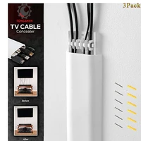 white tv cable concealer wire cover cord organizer wire hider protector for dest tv pc paintable on wall cable management covers