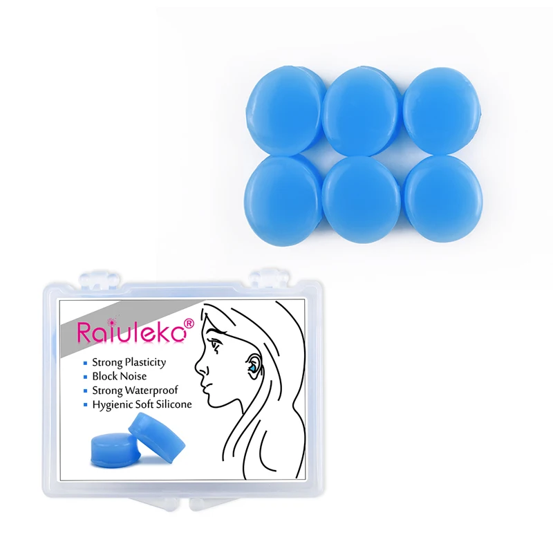 6 шт./кор. анти Шум Мягкий силиконовый чехол для сна беруши во время путешествий