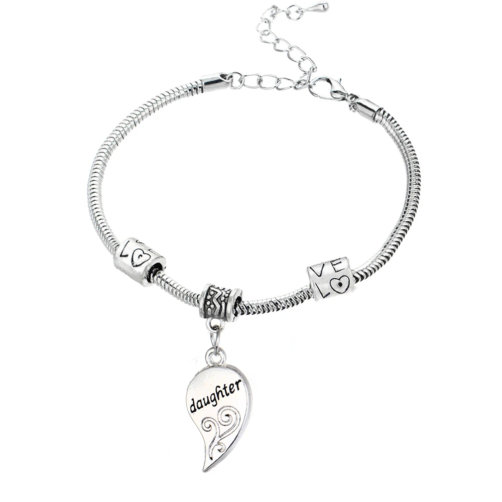 Браслет с разбитым сердцем для мамы и дочки 2 шт. | Украшения аксессуары