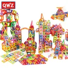 QWZ 400 шт Мини магнитные блоки модели Brinquedos строительные игрушки дизайнерские магнитные кирпичи магнитные игрушки развивающие подарки для детей