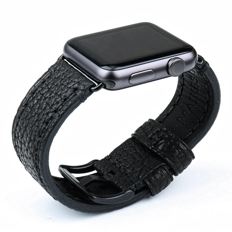MAIKES кожаный ремешок для Apple Watch группа 44 мм 40 мм 42 мм 38 мм серии 4 3 2 1 iWatch ремешки