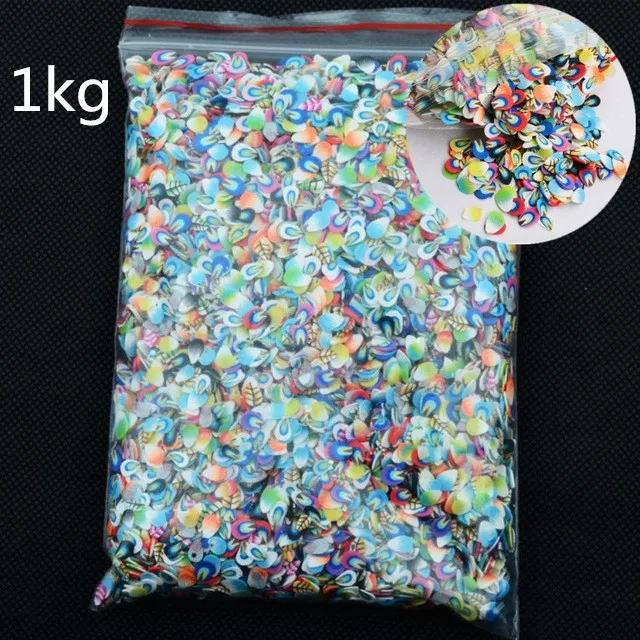 Leaf feather-1kg 1 кг 100000 ПК 3D Полимерная глина крошечный Fimo игровое тесто с изображением клубники фруктов ломтики Smile, Love Heart ногти "сделай сам", художественные украшения сделай сам принадлежности - Цвет: Leaf feather-1kg