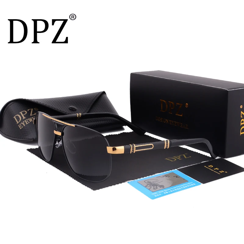 Солнцезащитные очки мужские DPZ Polarized бренд Sun Glases zonnebril men lunette de soleil homme oculos sol masculino pilot on.