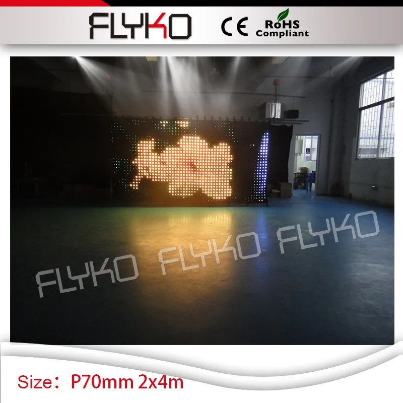 Фон для свадебного декора светодиодный видеозанавес съемный дисплей 70 мм высота