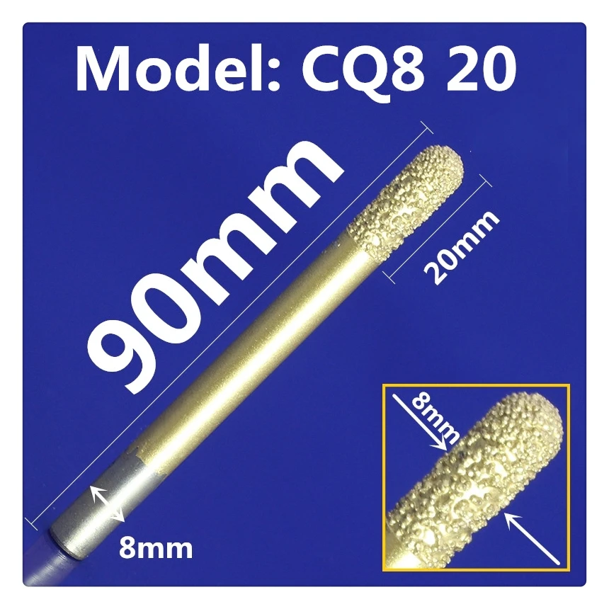 1PCS-CNC твердосплавная плавящая мраморная Концевая мельница, Bluestone и песчаник Фрезерный резак, алмазная и нефритовая гравировальная фреза
