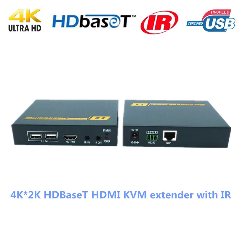 2020 Лучший 4K HDBaseT HDMI KVM POE удлинитель 100 м по UTP RJ45 Cat6 кабель с поддержкой 3D USB 2 0