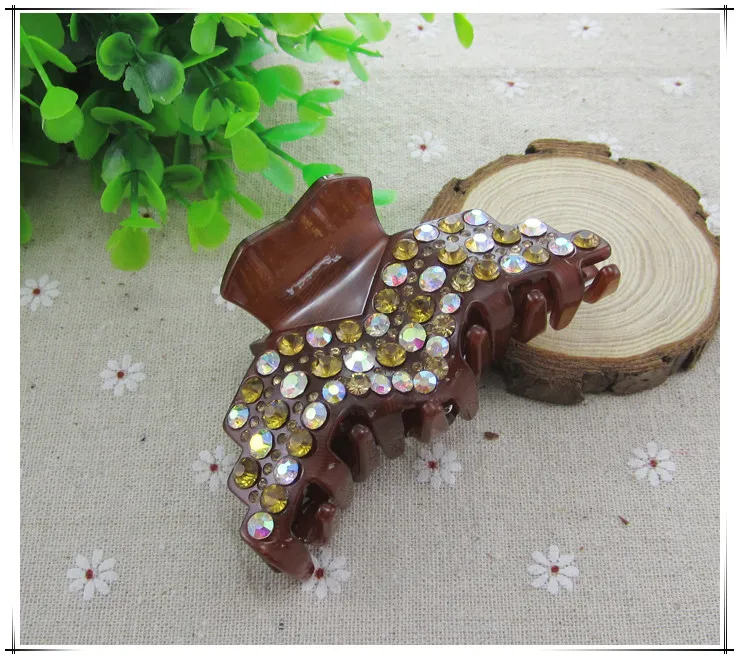 Высокое качество ювелирные изделия Стразы Коготь для волос большой захват