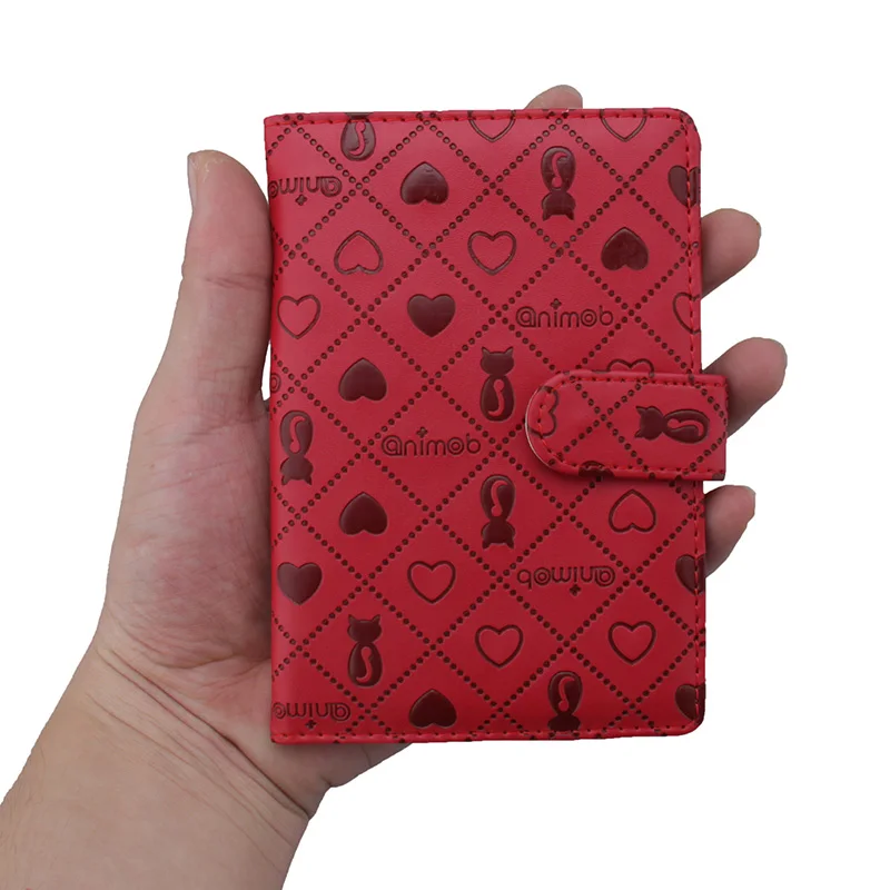 Solid Color Soft Dress Sweet Cat Buckles Passport holder PU Leather ID Card Travel Ticket Pouch Packages passport Cover | Багаж и сумки