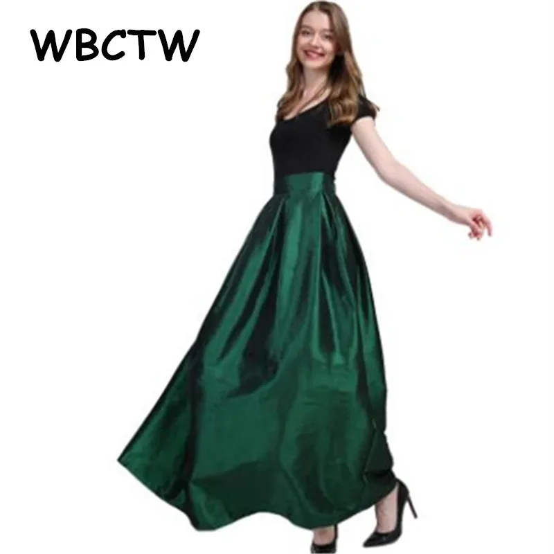 WBCTW XXS 10XL Женская юбка большого размера осенне Весенняя длинная винтажная