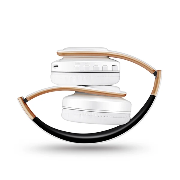 Модные складные беспроводные наушники-гарнитура, стерео наушники с разъемом 3,5 мм для телефона, DJ mp3, спортивные наушники - Цвет: white gold